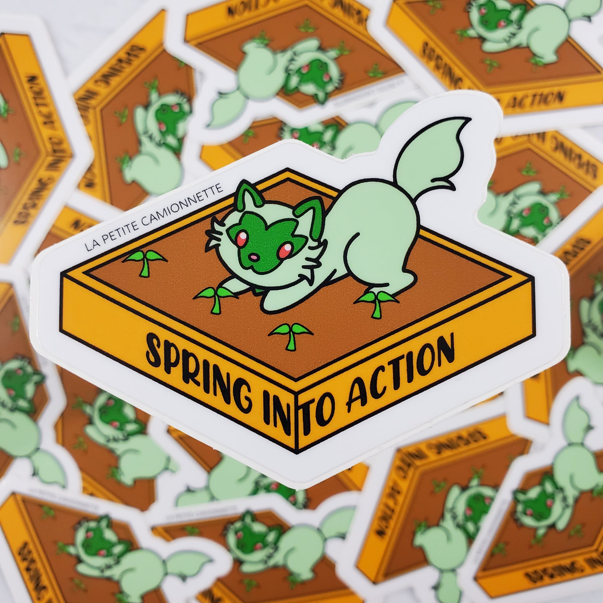 Spring into Action Sticker