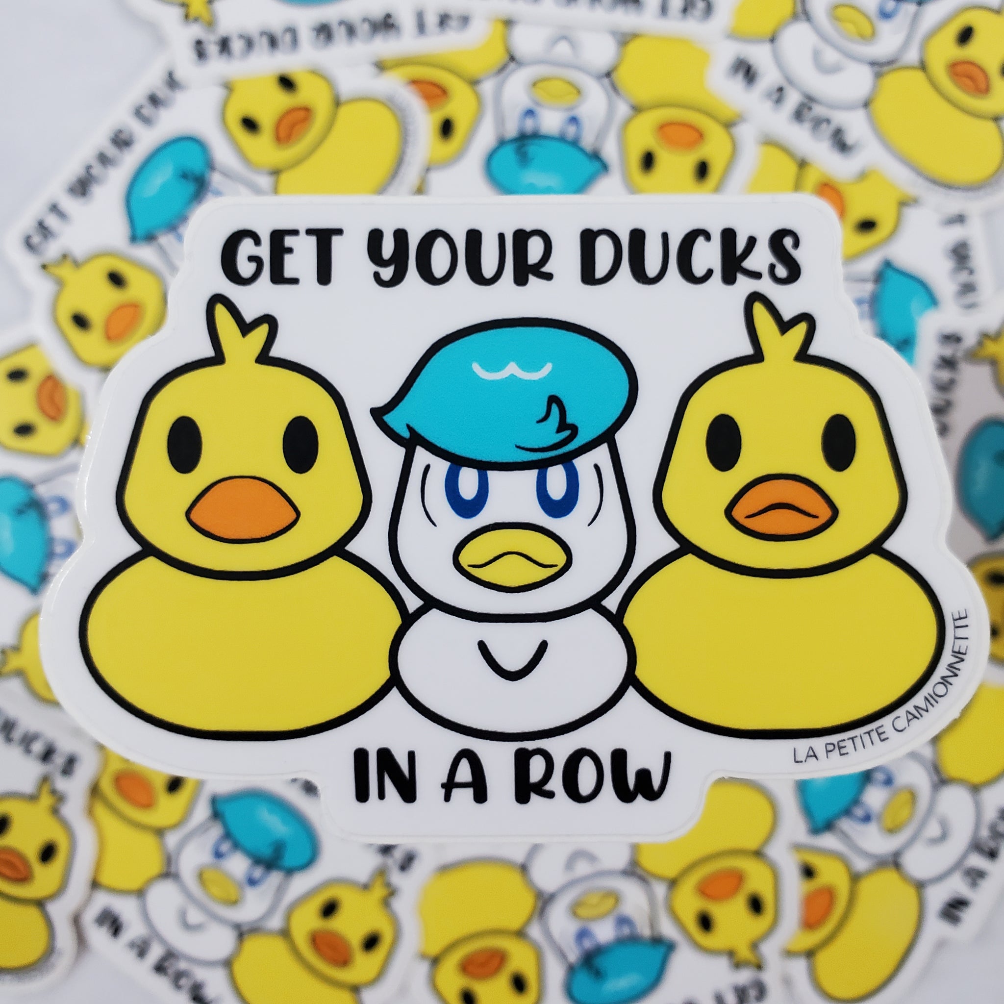 Get Your Ducks in a Row Sticker